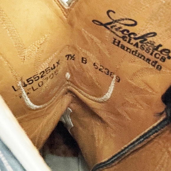 Lucchese Classics Handmade Boots Style L4552 7.5B Mayela Stitch Design - Picture 12 of 12